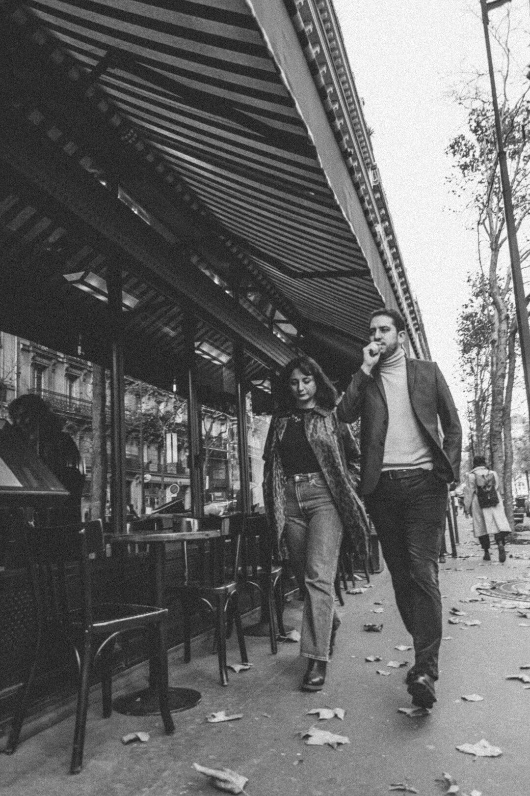 celebrity walking in paris street